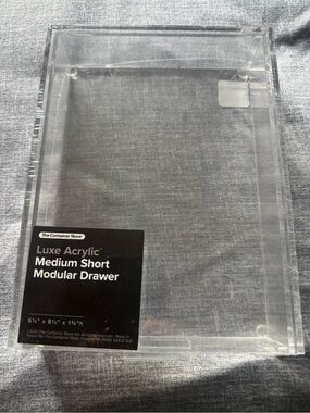 The Container Store Luxe Acrylic Modular System Drawers- set of Medium and Large